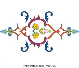 Green decorative motif for background