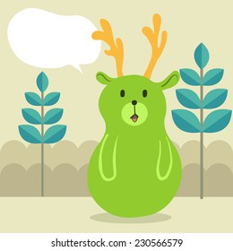 Green deer talk