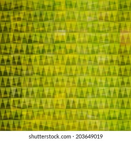 Green and defocused background with geometric ornament. Eps10