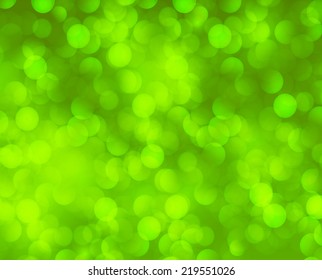 Green Defocused Light, Flickering Lights, Vector abstract festive background with bokeh defocused lights. 