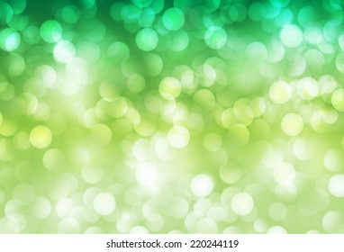 green Defocused Light, Flickering Lights, Vector abstract festive background with bokeh defocused lights. 