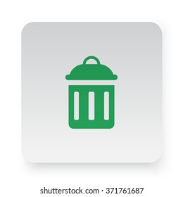 Green Delete icon on white app button