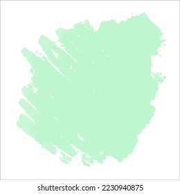 Una mancha verde y delicada de pintura sin fondo. Pinceles vectoriales para fondos y otros diseños.