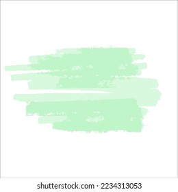 A green delicate cute spot of paint without a background. Vector brushstroke for backgrounds and other designs.