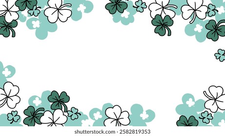 Green Delight Background Shamrock Garden Patch. Perfect for greeting cards, invitations, digital projects, and event decorations, that captures the spirit of St. Patrick Day