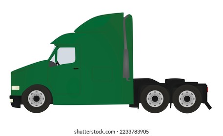 Green delivery truck. vector illustration