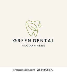 Green Dental Dentistry Orthodontic Logo Design Vector Inspiration