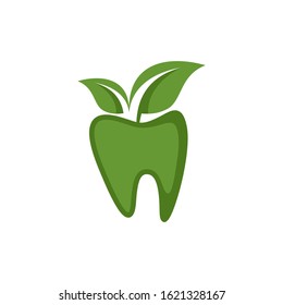 green dental logo design template