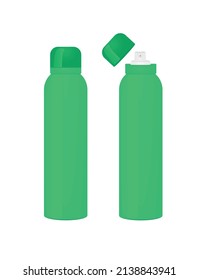 Grüne Deodorant-Flasche. Vektorgrafik