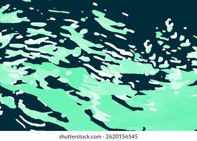 Green depth: watercolor layer, abstract spots and background play. Abstract vector background for projects