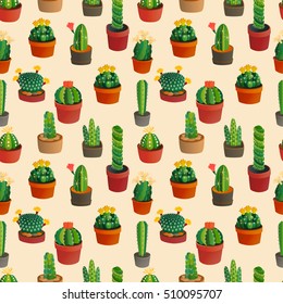 Green desert plant nature cartoon cactus and mexican summer cute cartoon cactus