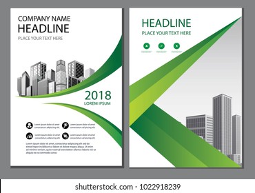 green design brochure, flyer, layout, business template