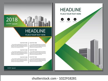green design brochure, flyer, layout, business template