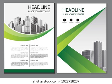 green design brochure, flyer, layout, business template