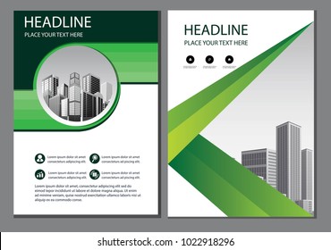 green design brochure, flyer, layout, business template