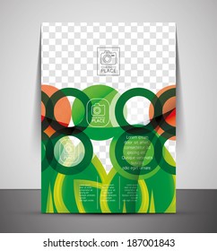 Green design business corporate CMYK A4 print template