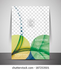 Green design business corporate CMYK A4 print template
