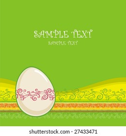 green design with easter eggs and ornament