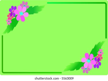 Green design with flowers, vector illustration