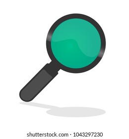 The green design search icon, web and office illustration vector
