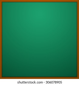 Green desk, school board background, vector illustration