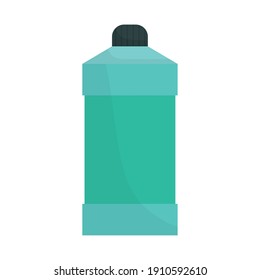 grüne Waschmittelflasche auf weißem Hintergrund, Vektorgrafik-Design