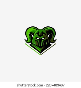 Green Devil mascot logo design