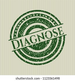 Green Diagnose rubber grunge texture seal