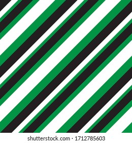 Green diagonal striped seamless pattern background suitable for fashion textiles, graphics