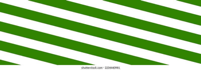 Green diagonal stripes on white background. Straight lines pattern for backdrop and wallpaper template. Realistic lines with repeat stripes texture. Simple geometric background, vector illustration