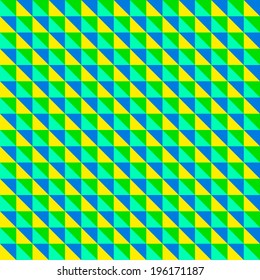 Green diagonal triangle stripes pattern