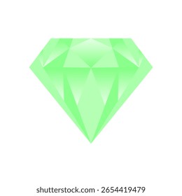 Ilustração de vetor de pedra preciosa verde