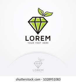 Green Diamond Logo Template Stock Vector (Royalty Free) 1028951083