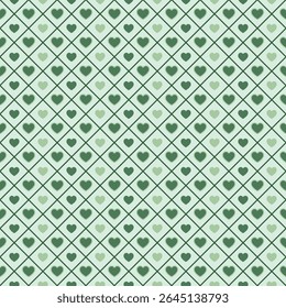 Green Diamond Love Pattern. Perfect for art and crafts, digital paper, fabric printing, textile printing, packaging, scrapbooking, gift wrap, background and more.
