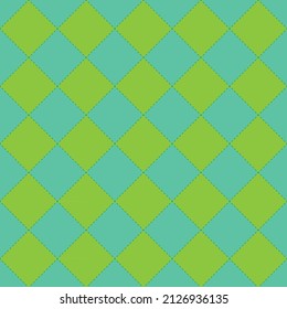 Green diamond square with alternating lime green stripes on a transparent background. And you can use it on Saint Patrick’s Day. It is a seamless vector pattern work.