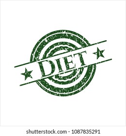  Green Diet distressed grungGreen Diet rubber texturee seal