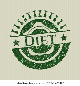 Green Diet rubber stamp