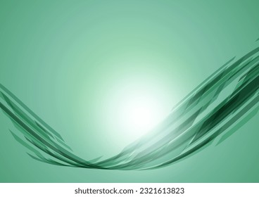 green digital abstract wave background