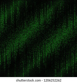 Green digital background. Matrix numbers. Abstract tech background.