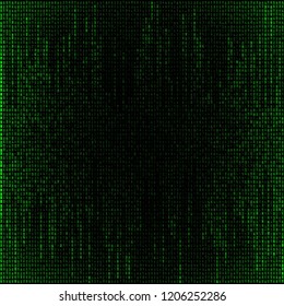 Green digital background. Matrix numbers. Abstract tech background.
