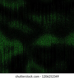 Green digital background. Matrix numbers. Abstract tech background.