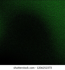 Green digital background. Matrix numbers. Abstract tech background.