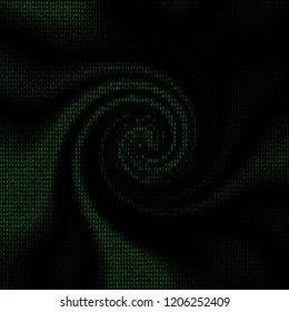 Green digital background. Matrix numbers. Abstract tech background.