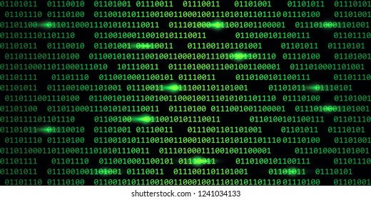 green digital binary code web technology background vector illustration EPS10