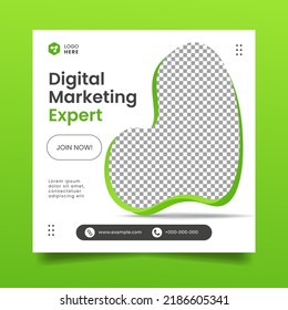 Green Digital Marketing Flyer or Social Media Banner