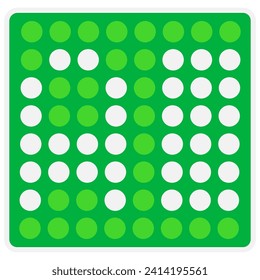 Green digital square led Artificial intelligence display with sample panel. AI
