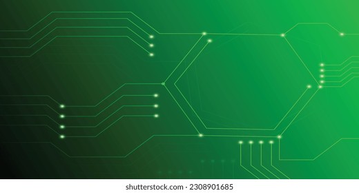 Green digital technology abstract background 