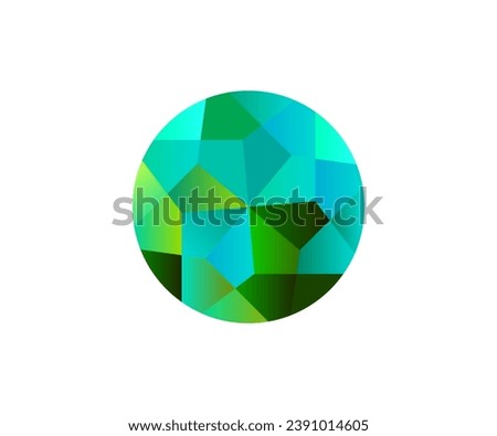 Green Dimond abstract shape for trendy logo  Vector modern backgrounds and overlapping design elements