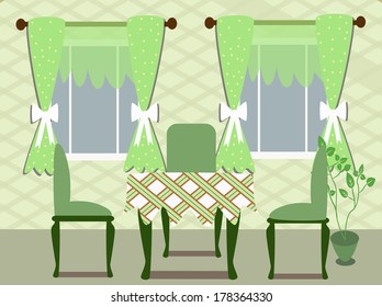 green dinning room