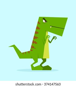 green dino in action